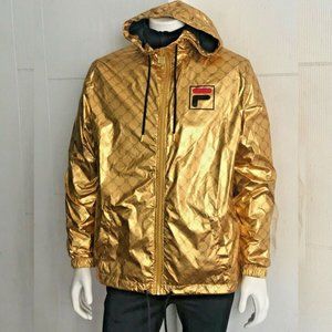 Fila Jackets Coats Mens Fila Rich Gold All Over Windbreaker